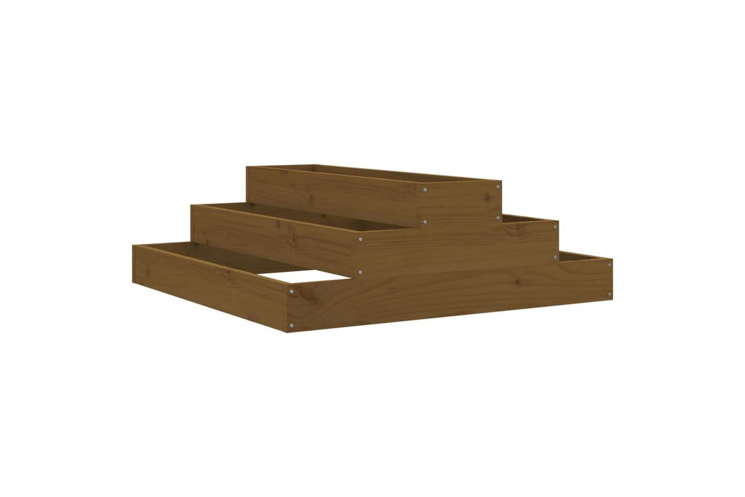 Vidaxl 823895 Planter Honey Brown 80x80x27 Cm Solid Wood Pine