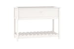 Vidaxl 823788 Planter With Shelf White 111.5x54x81 Cm Solid Wood Pine