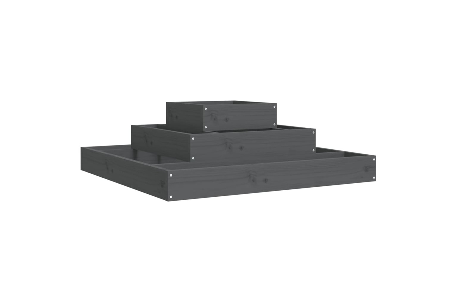 vidaXL 823866 Planter Grey 80x80x27cm Solid Wood Pine