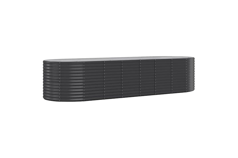 Vidaxl 319071 Garden Raised Bed Powder-coated Steel 322x100x68 Cm Anthracite