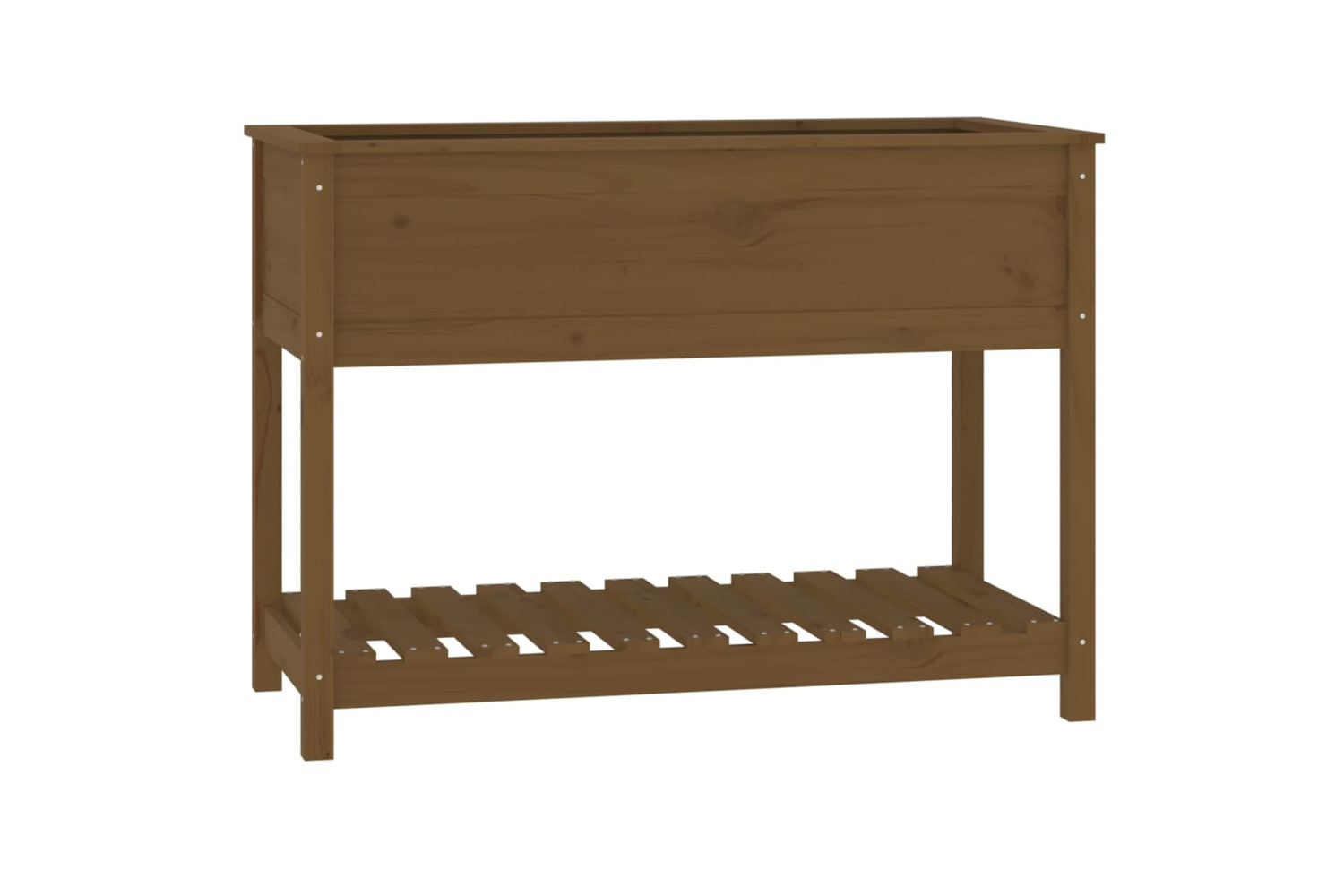 vidaXL 823790 Planter With Shelf Honey Brown 111.5x54x81cm Solid Wood Pine