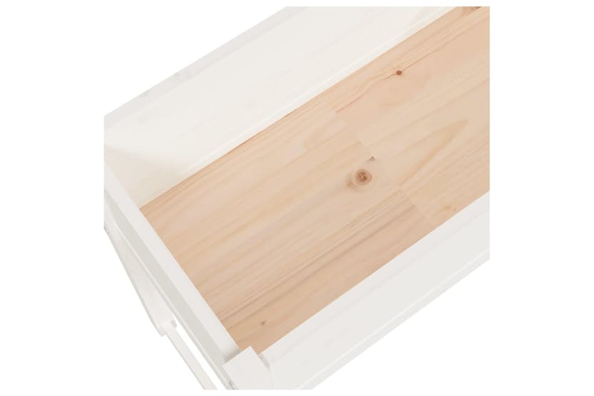 Vidaxl 822133 Planter White 78x40x81 Cm Solid Wood Pine