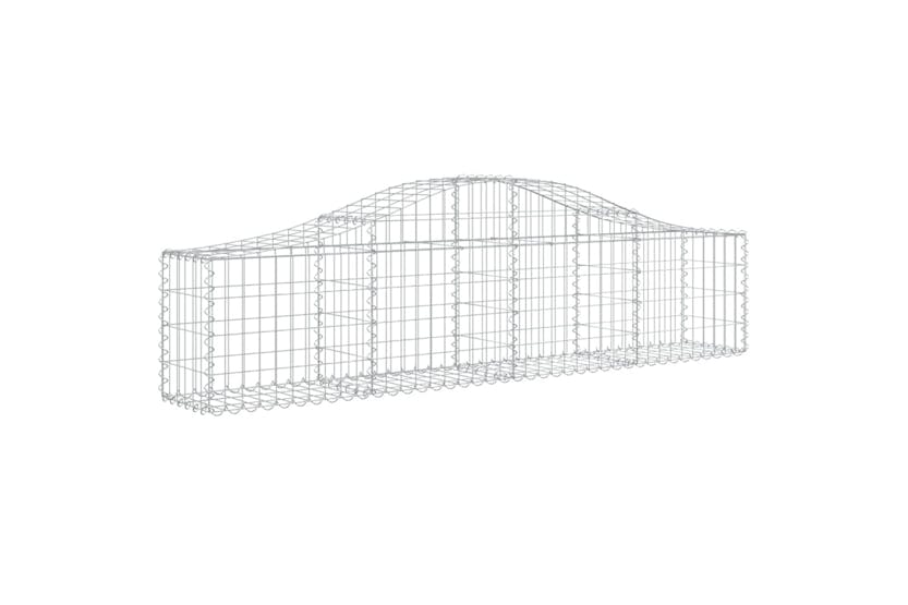 Vidaxl 3145370 Arched Gabion Baskets 5 Pcs 200x30x40/60 Cm Galvanised Iron