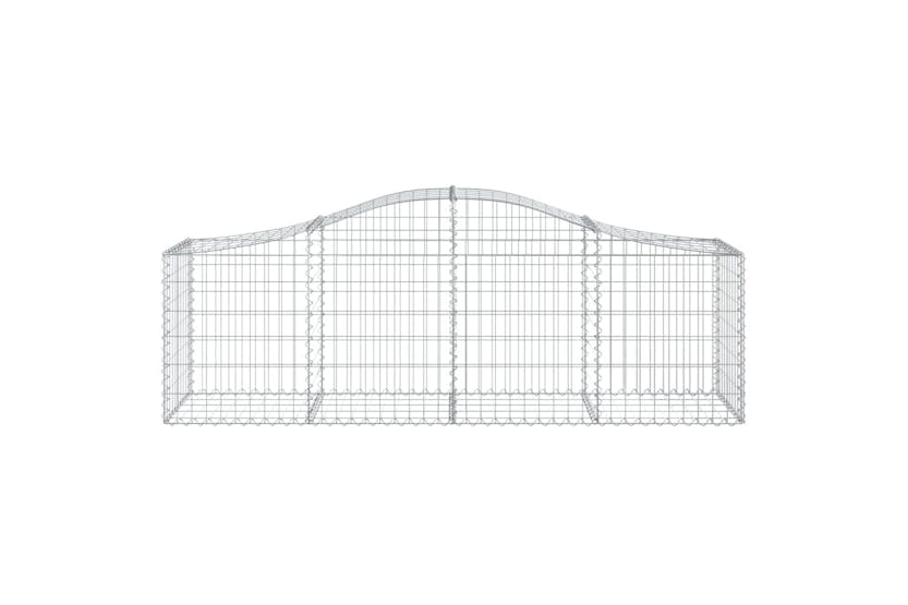 Vidaxl 3145605 Arched Gabion Baskets 9 Pcs 200x50x60/80 Cm Galvanised Iron