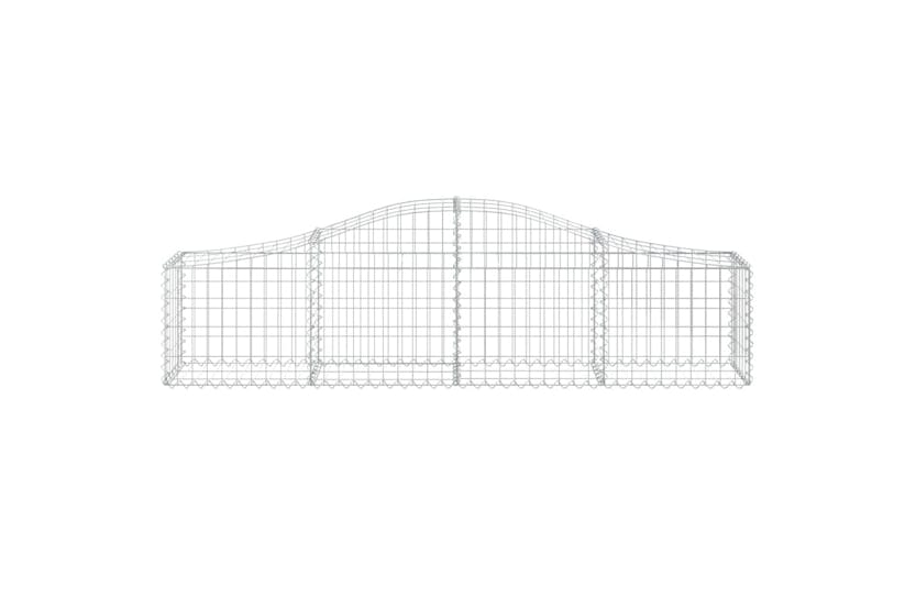 Vidaxl 3145369 Arched Gabion Baskets 4 Pcs 200x30x40/60 Cm Galvanised Iron