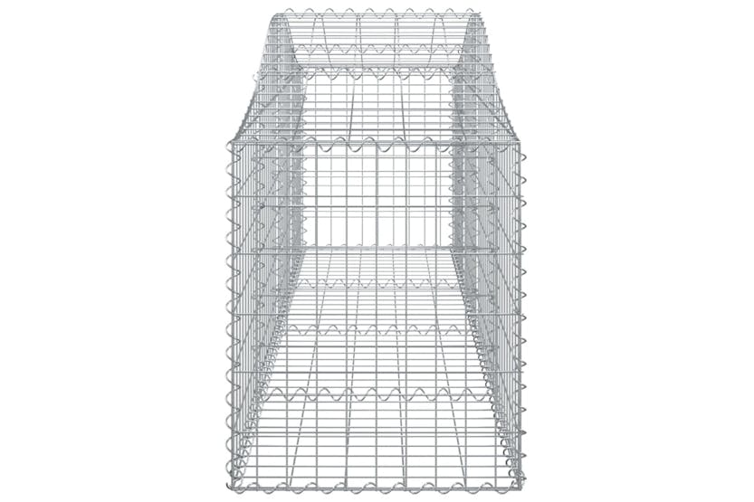 Vidaxl 3145605 Arched Gabion Baskets 9 Pcs 200x50x60/80 Cm Galvanised Iron