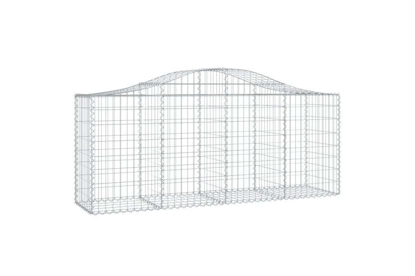 Vidaxl 3145623 Arched Gabion Baskets 6 Pcs 200x50x80/100 Cm Galvanised Iron