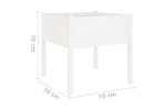 Vidaxl 810811 Garden Planter White 70x70x70 Cm Solid Pinewood