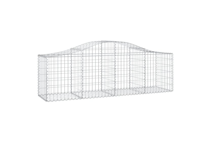 Vidaxl 3145606 Arched Gabion Baskets 10 Pcs 200x50x60/80 Cm Galvanised Iron