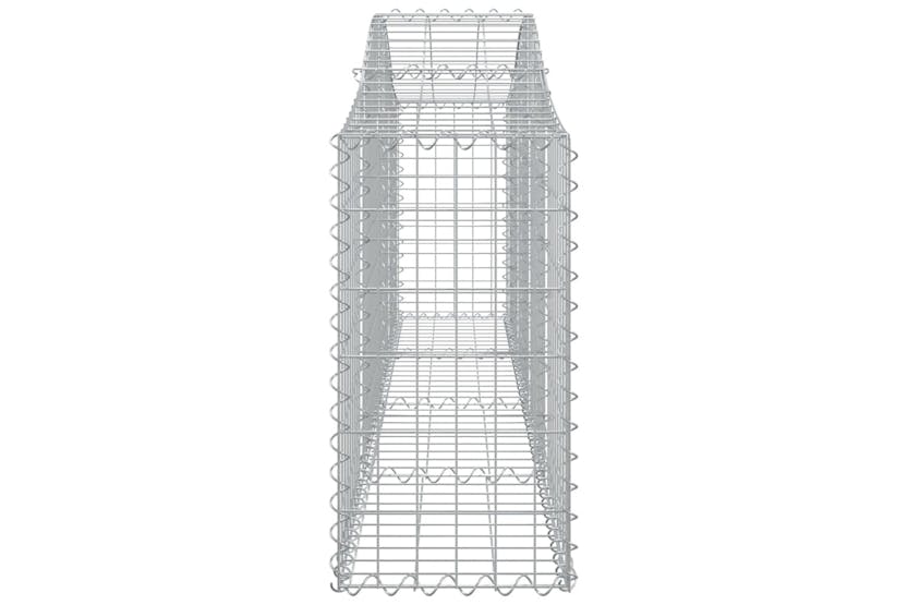 Vidaxl 3145393 Arched Gabion Baskets 7 Pcs 200x30x60/80 Cm Galvanised Iron