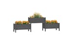 Vidaxl 822254 Planter Grey 245.5x44x75 Cm Solid Wood Pine