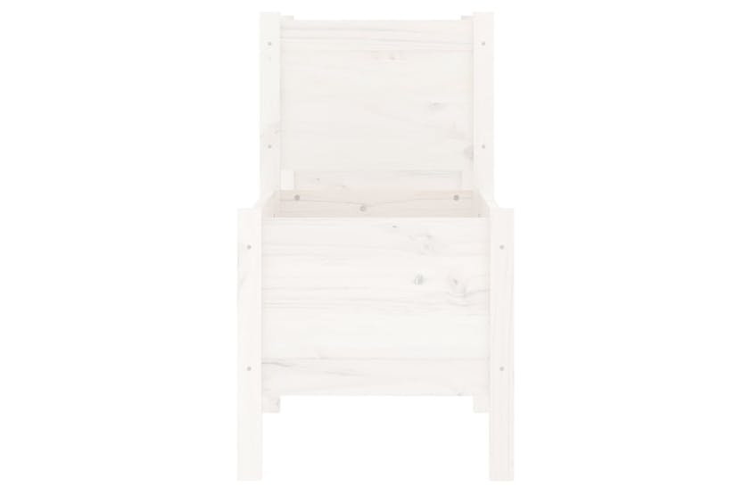 Vidaxl 822253 Planter White 245.5x44x75 Cm Solid Wood Pine