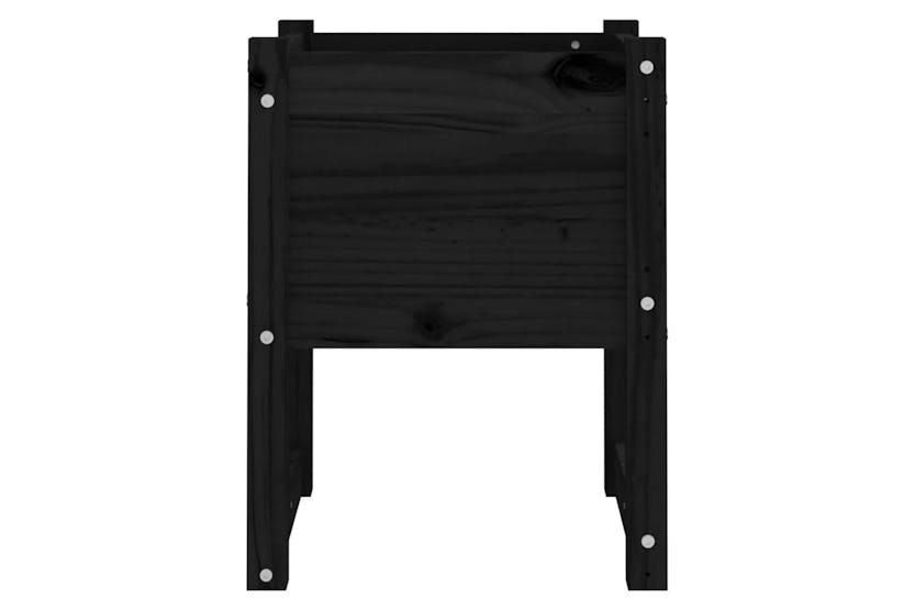 Vidaxl 822115 Planter Black 40x40x52.5 Cm Solid Wood Pine