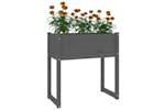 Vidaxl 822134 Planter Grey 78x40x81 Cm Solid Wood Pine