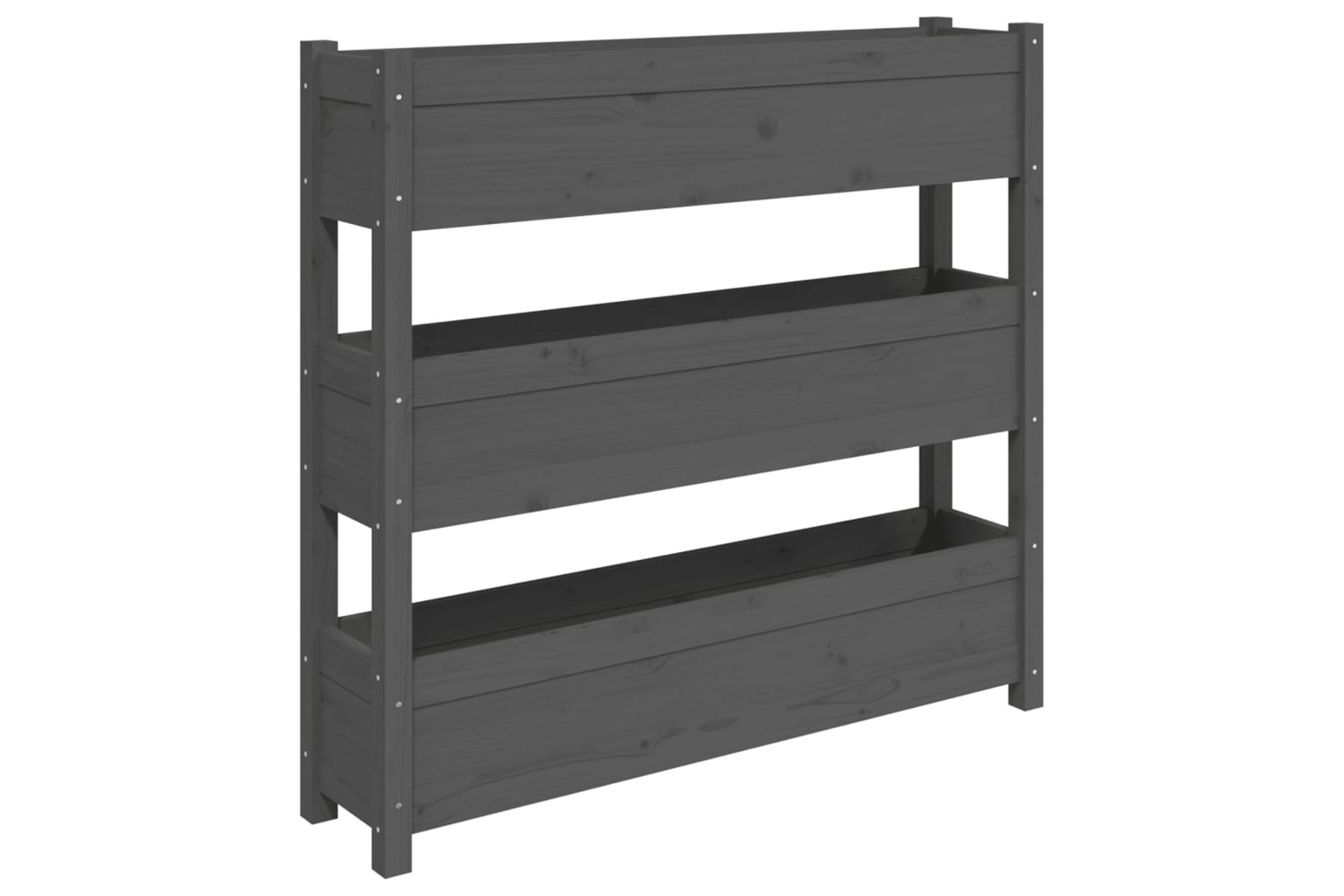 vidaXL 823922 Planter Grey 112x25x104.5cm Solid Wood Pine