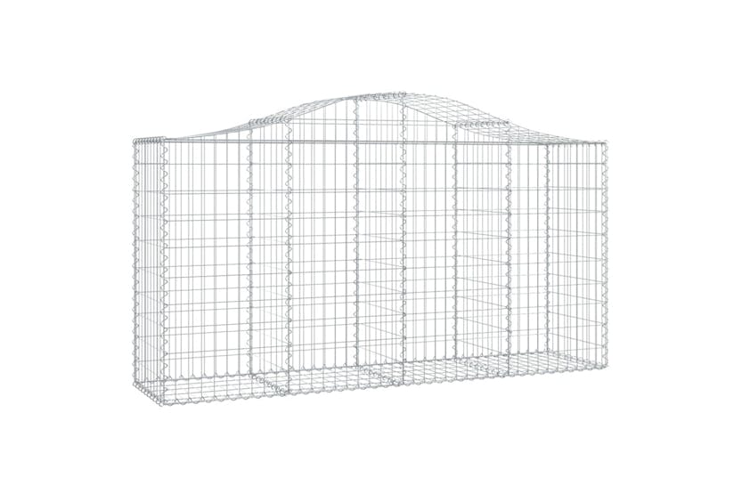 Vidaxl 3145654 Arched Gabion Baskets 18 Pcs 200x50x100/120 Cm Galvanised Iron