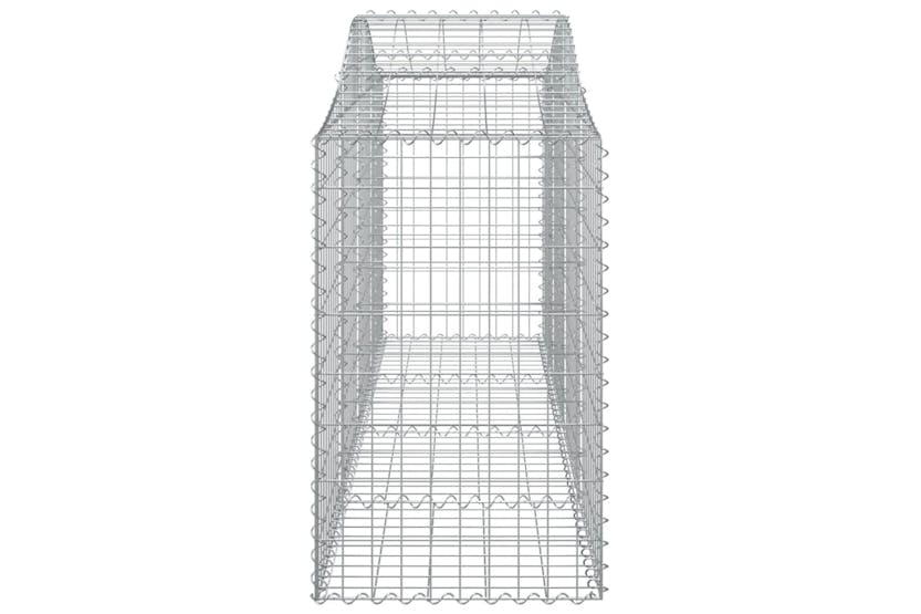 Vidaxl 3145634 Arched Gabion Baskets 20 Pcs 200x50x80/100 Cm Galvanised Iron