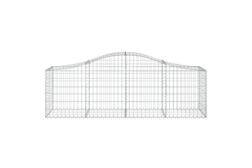 Vidaxl 3145611 Arched Gabion Baskets 15 Pcs 200x50x60/80 Cm Galvanised Iron