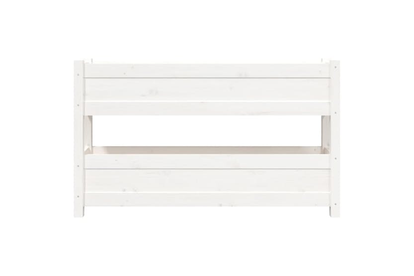 Vidaxl 823928 Planter White 112x25x66 Cm Solid Wood Pine