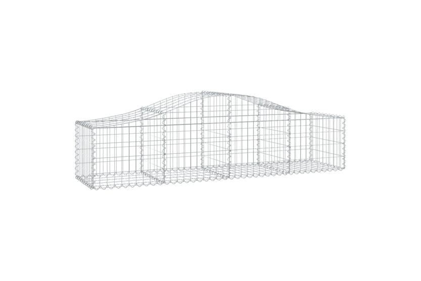 Vidaxl 3145583 Arched Gabion Baskets 8 Pcs 200x50x40/60 Cm Galvanised Iron