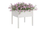 Vidaxl 810812 Garden Planters 2 Pcs White 70x70x70 Cm Solid Pinewood