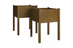 Vidaxl 810806 Garden Planters 2 Pcs Honey Brown 50x50x70 Cm Solid Pinewood