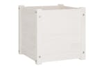 Vidaxl 810536 Garden Planter White 40x40x40 Cm Solid Pinewood