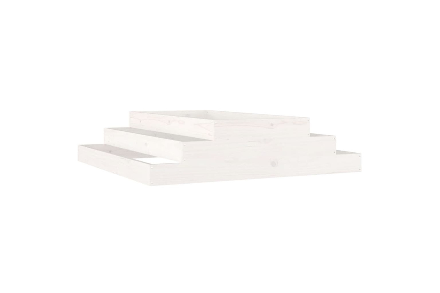 vidaXL 823900 Planter White 110x110x27cm Solid Wood Pine