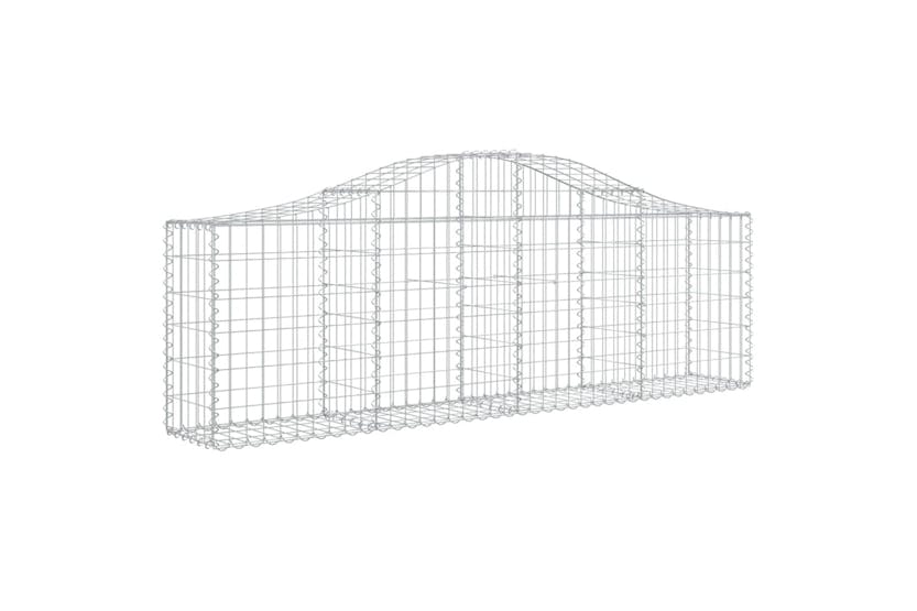 Vidaxl 3145391 Arched Gabion Baskets 5 Pcs 200x30x60/80 Cm Galvanised Iron