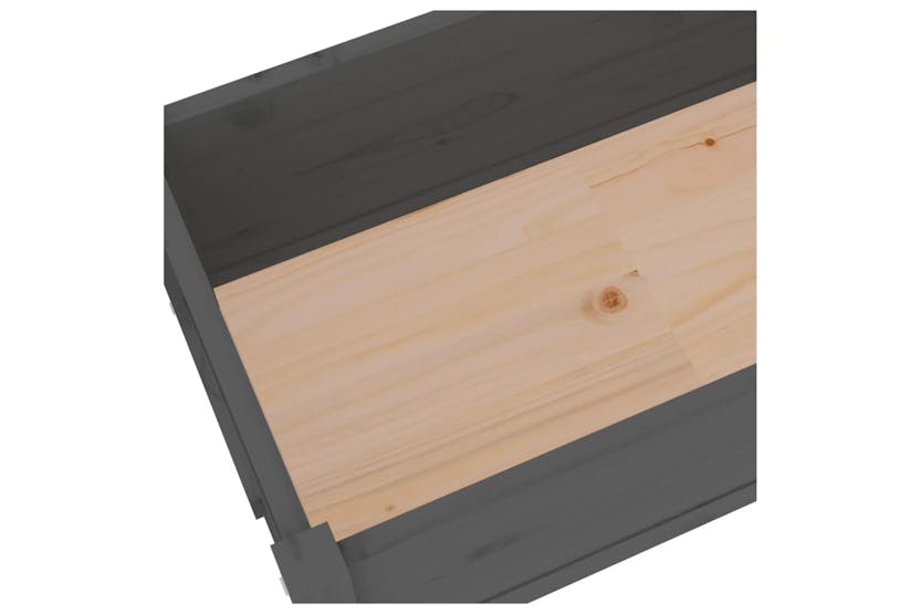 Vidaxl 822134 Planter Grey 78x40x81 Cm Solid Wood Pine