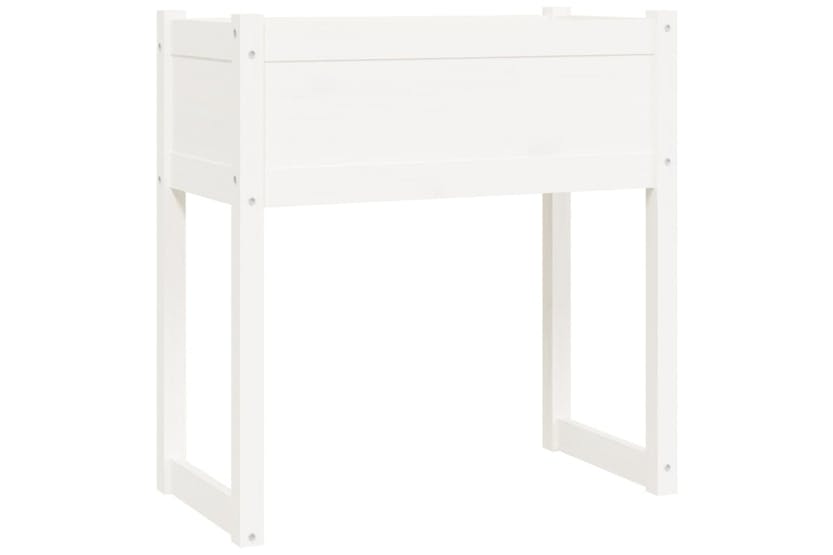 Vidaxl 822133 Planter White 78x40x81 Cm Solid Wood Pine