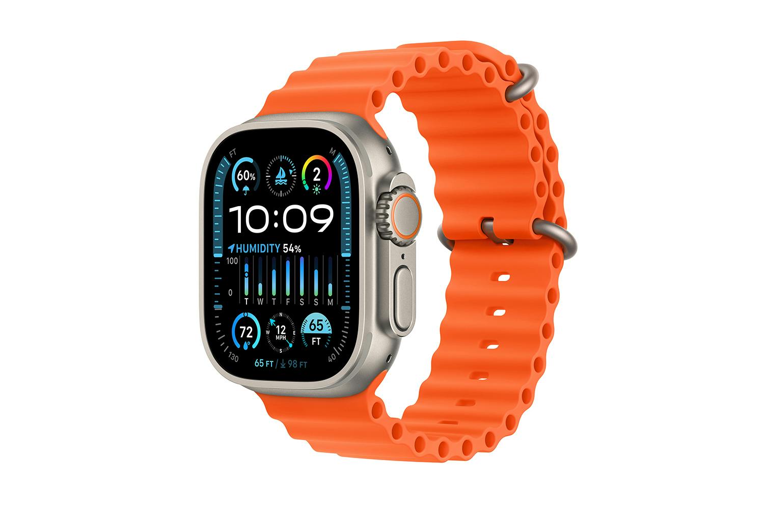 Apple Watch Ultra 2 | 49mm | Titanium Orange Ocean Band