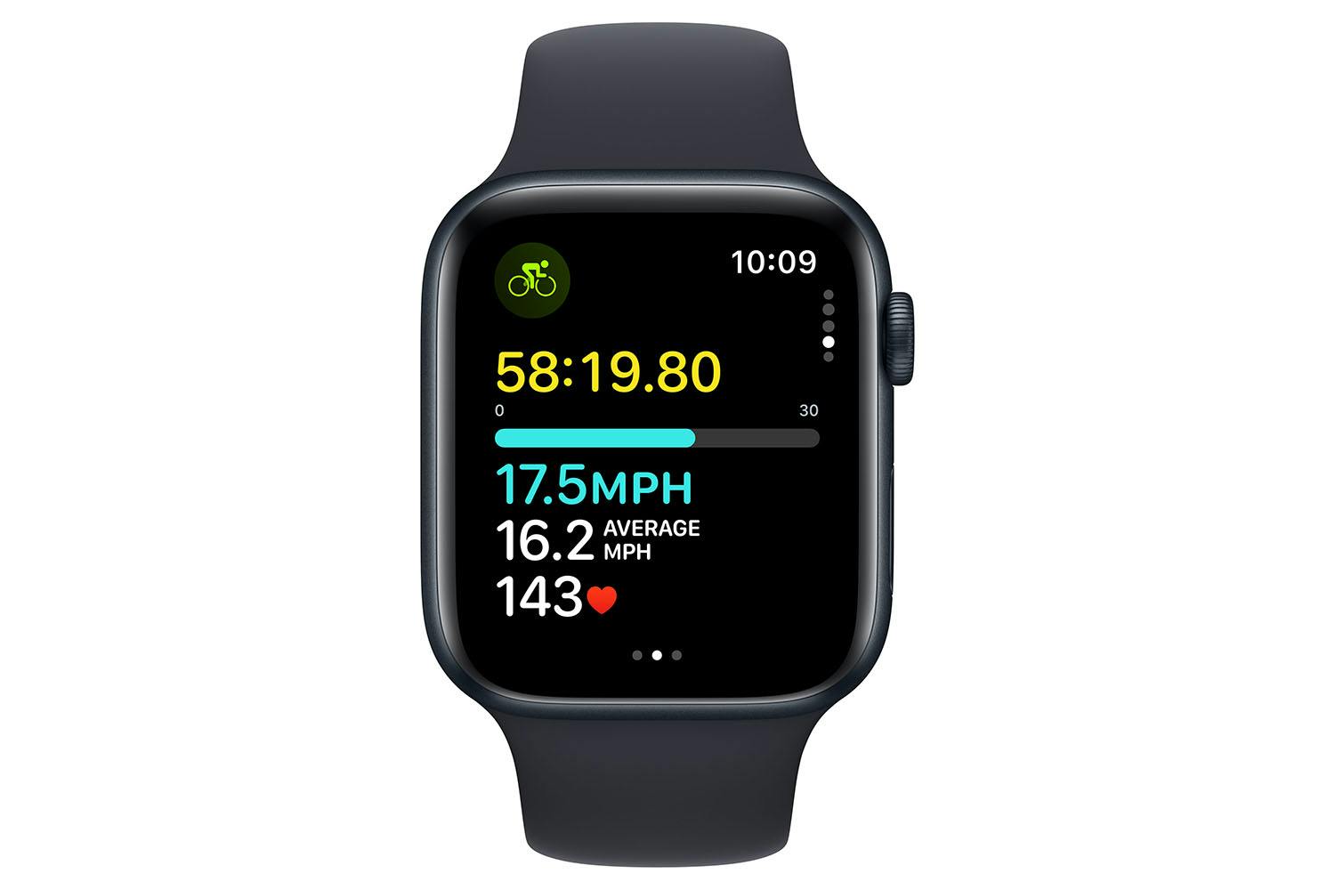 Apple Watch SE 44mm GPS Midnight Aluminum, Midnight Sport Band 