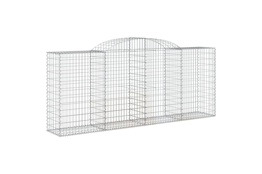 Vidaxl 3146723 Arched Gabion Baskets 6 Pcs 300x50x120/140 Cm Galvanised Iron