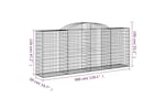 Vidaxl 3146721 Arched Gabion Baskets 4 Pcs 300x50x120/140 Cm Galvanised Iron