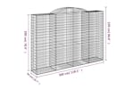 Vidaxl 3146791 Arched Gabion Baskets 2 Pcs 300x50x200/220 Cm Galvanised Iron