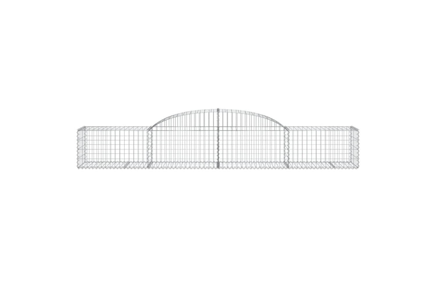 vidaXL 3146655 Arched Gabion Baskets 10 Pcs 300x50x40/60cm Galvanised Iron