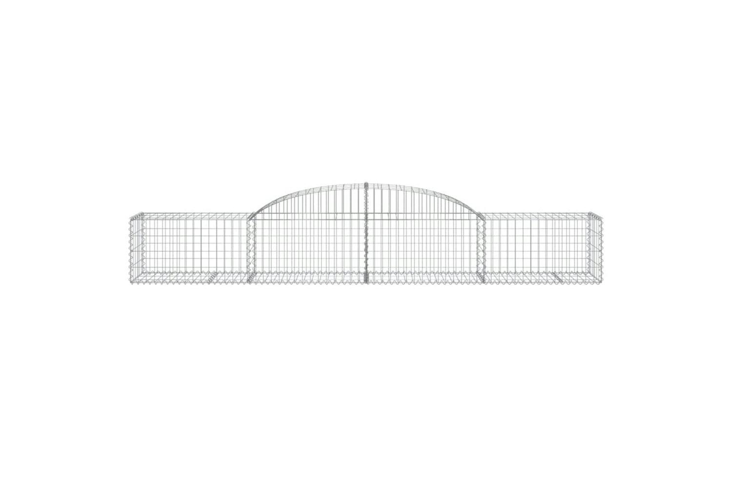 Vidaxl 3146655 Arched Gabion Baskets 10 Pcs 300x50x40/60 Cm Galvanised Iron