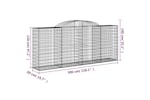 Vidaxl 3146722 Arched Gabion Baskets 5 Pcs 300x50x120/140 Cm Galvanised Iron