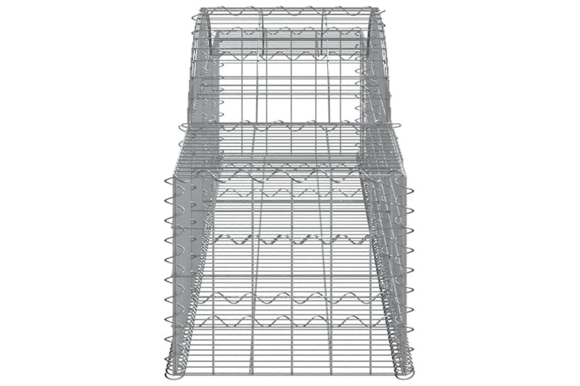 Vidaxl 3146652 Arched Gabion Baskets 7 Pcs 300x50x40/60 Cm Galvanised Iron