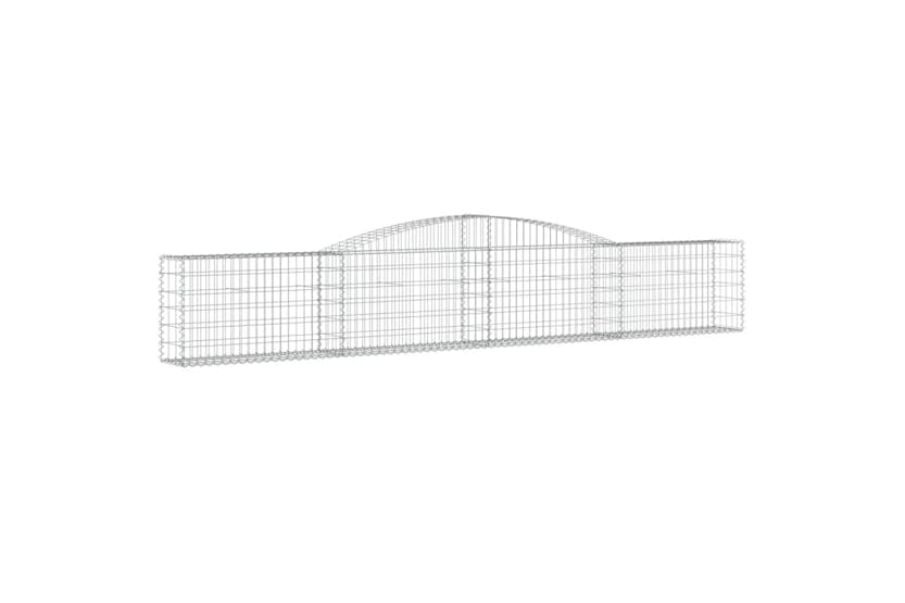 Vidaxl 3146844 Arched Gabion Baskets 6 Pcs 400x30x60/80 Cm Galvanised Iron