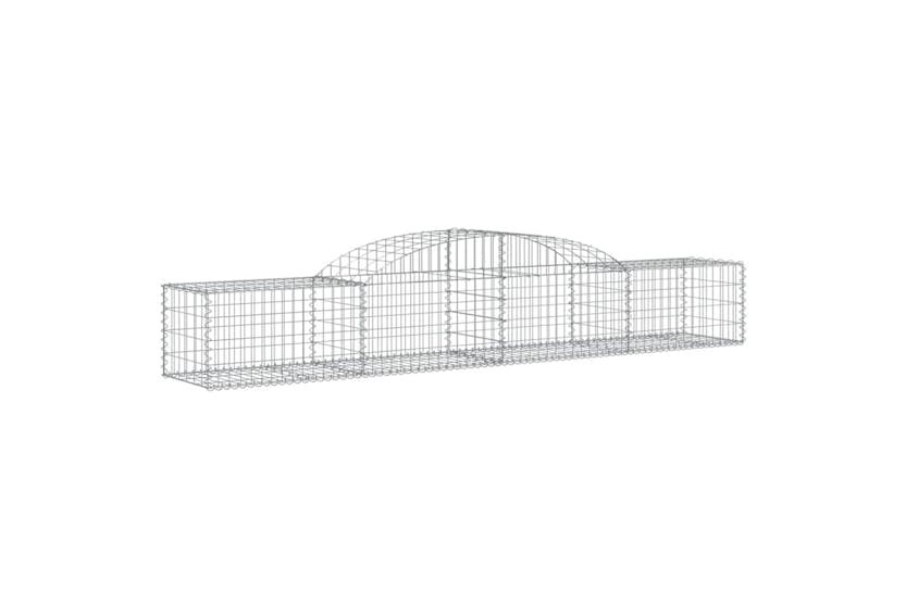 Vidaxl 3146653 Arched Gabion Baskets 8 Pcs 300x50x40/60 Cm Galvanised Iron