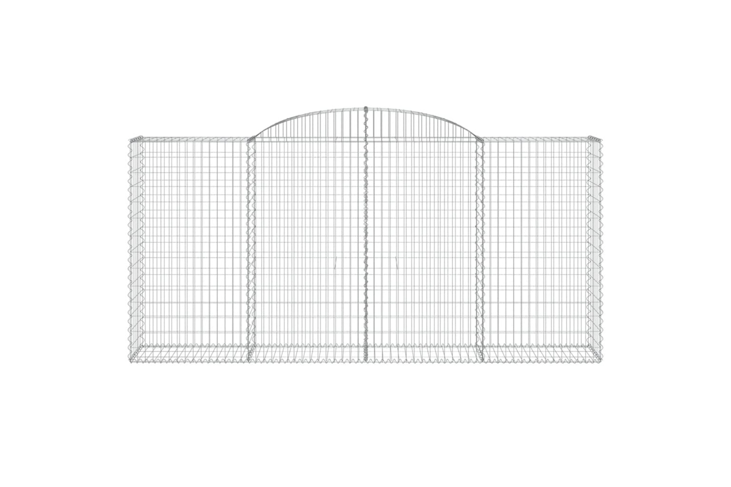 vidaXL 3146741 Arched Gabion Baskets 6 Pcs 300x50x140/160cm Galvanised Iron