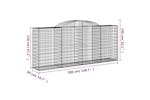 Vidaxl 3146725 Arched Gabion Baskets 8 Pcs 300x50x120/140 Cm Galvanised Iron