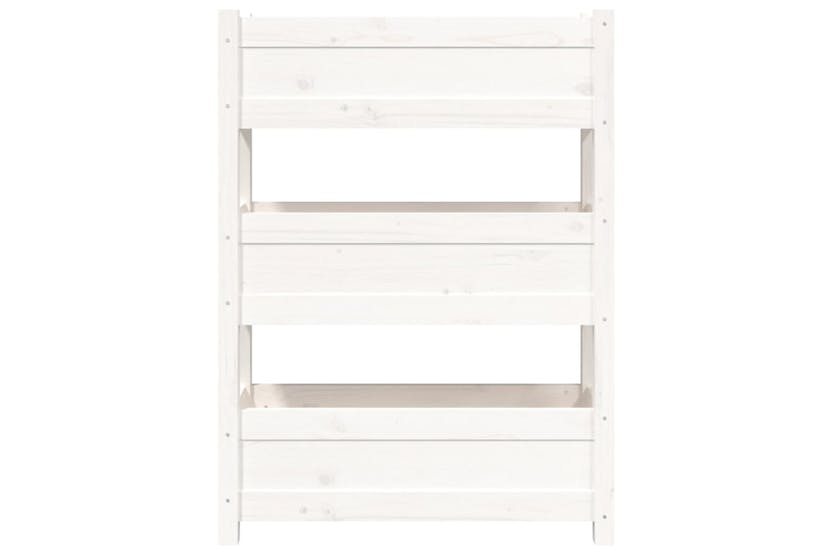 Vidaxl 823935 Planter White 77x25x104.5 Cm Solid Wood Pine