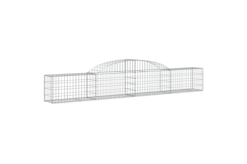 Vidaxl 3146469 Arched Gabion Baskets 4 Pcs 300x30x40/60 Cm Galvanised Iron