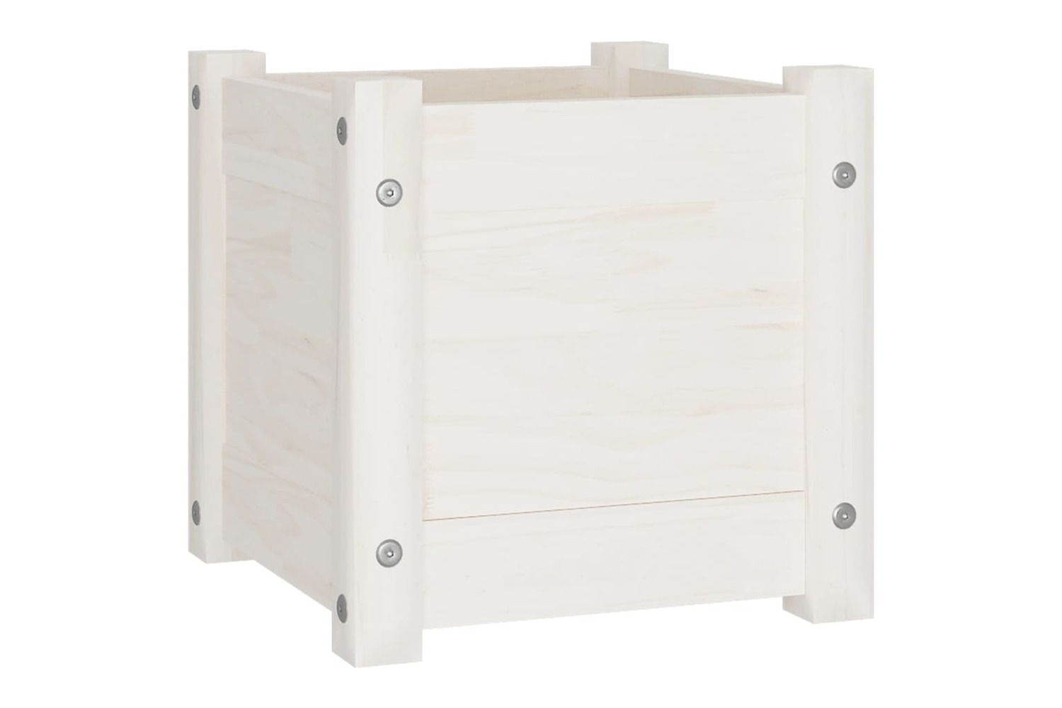 vidaXL 810524 Garden Planter White 31x31x31cm Solid Pinewood