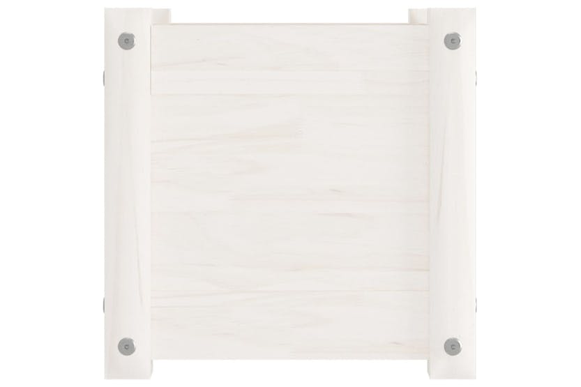 Vidaxl 810524 Garden Planter White 31x31x31 Cm Solid Pinewood