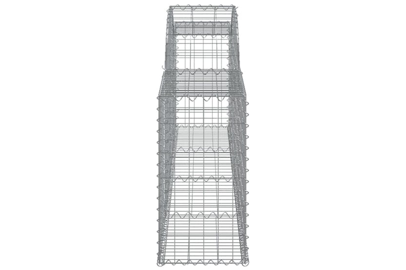 Vidaxl 3146492 Arched Gabion Baskets 9 Pcs 300x30x60/80 Cm Galvanised Iron