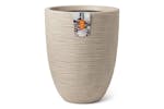 Capi 445483 Vase Elegant Low Waste Rib 46x58 Cm Terrazzo Beige